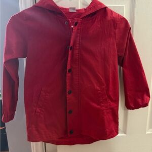 Fox Kids Vibrant Red Hooded Raincoat